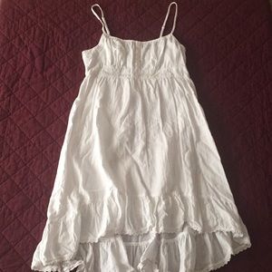 white hi-low babydoll dress